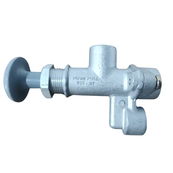 016-ST C Valvula de Acionamento Push Pull Saida Traseira Puxador Cinza