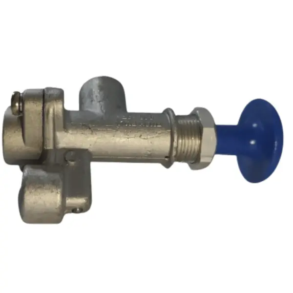 016-STA Valvula de Acionamento Push Pull Saida Traseira Puxador Azul