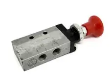 103-BT V Valvula de Acionamento Botao/trava 3/2 Vias 1/8 Npt Vermelho