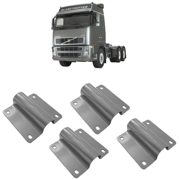 Abraçadeira Fixação Tubo Paralama Caminhão Volvo FH FM 4PÇS