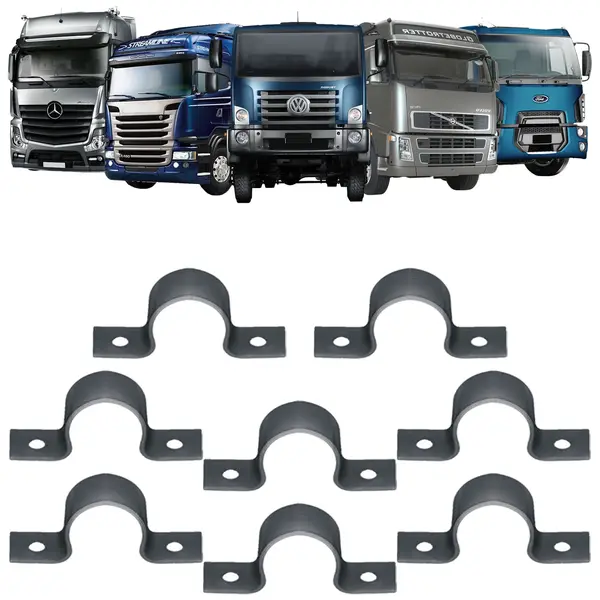 Abraçadeira para Suporte Paralama Caminhão Cavalo KIT 8PÇS