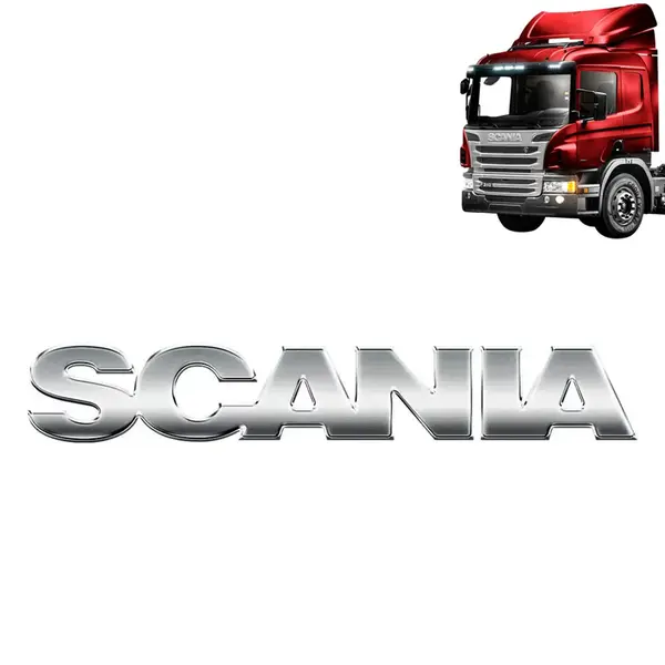 Acabamento Inox Letreiro Grade para Caminhão Scania P 2012 á 2019