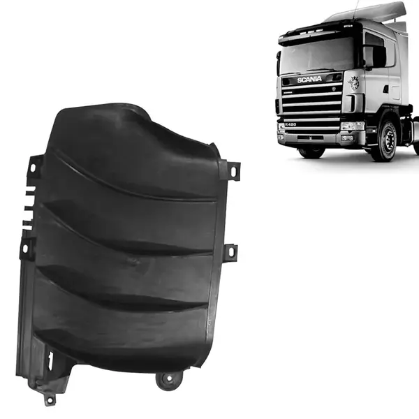Acabamento Interno Defletor Coluna para Caminhão Scania S4 R114 / R124 / R164 Lado Esquerdo