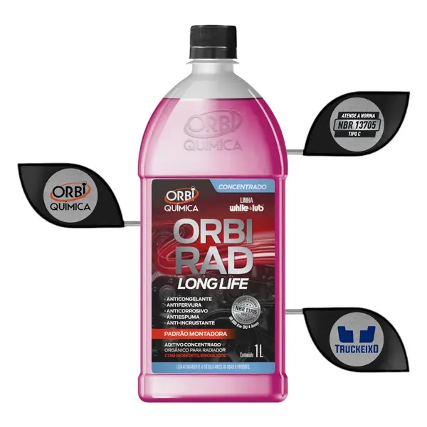 Aditivo para Radiador - Concentrado - 1L - Tipo C - Rosa - Padrão Montadora