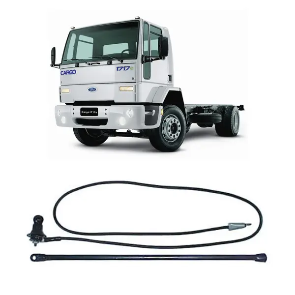 Antena Flexivel Teto Am/fm Ford Cargo/mb Bicudo Preta