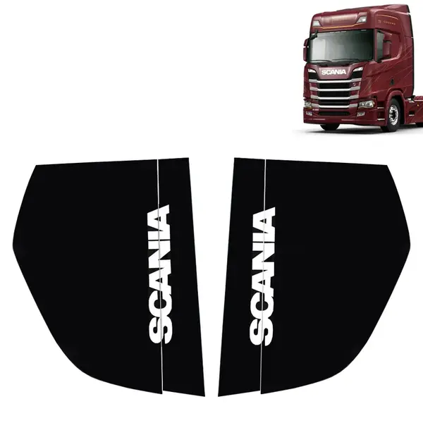 Aplique Acrílico Coluna Porta para Caminhão Scania NTG Black Piano