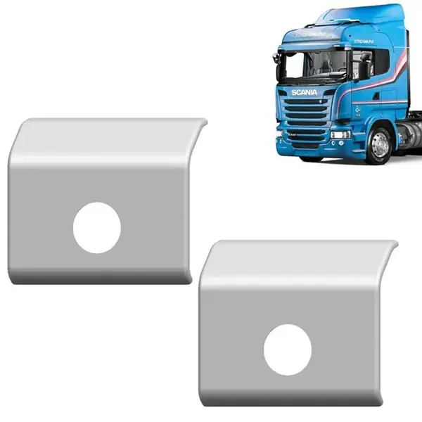 Aplique Dobradiça Para-Lama Inox para Caminhão Scania S4 / S5 1998 á 2018