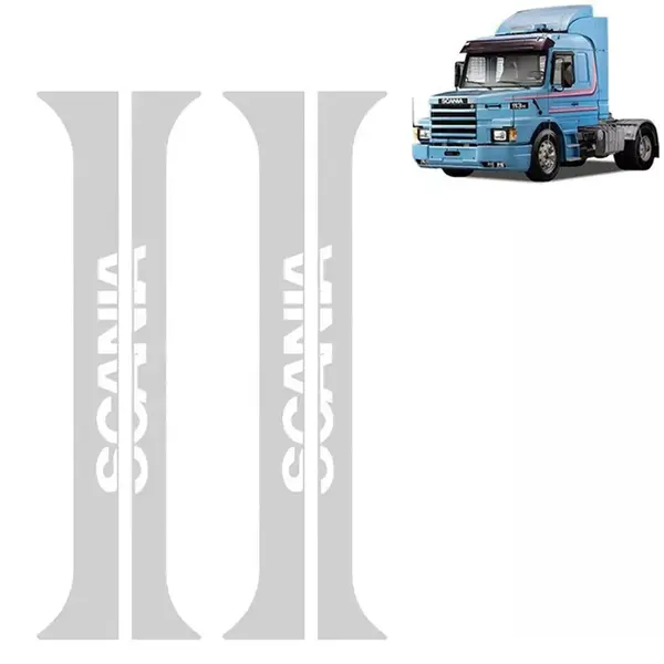 Aplique Inox Coluna da Porta para Caminhão Scania 112 / 113 / 142 / 143