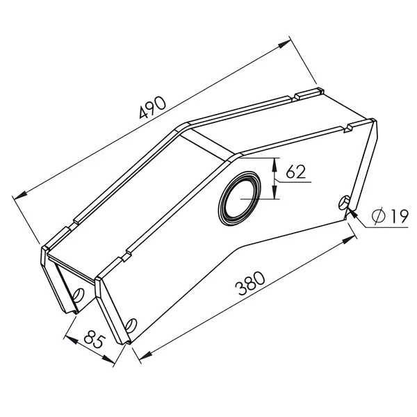 Balanca Truck MB 490MM X 85MM X 5/16 Rebaixada