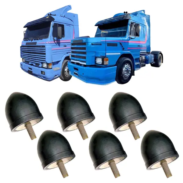 Batente do Capô Caminhão Volvo Todos Borracha Maior 6 Peças