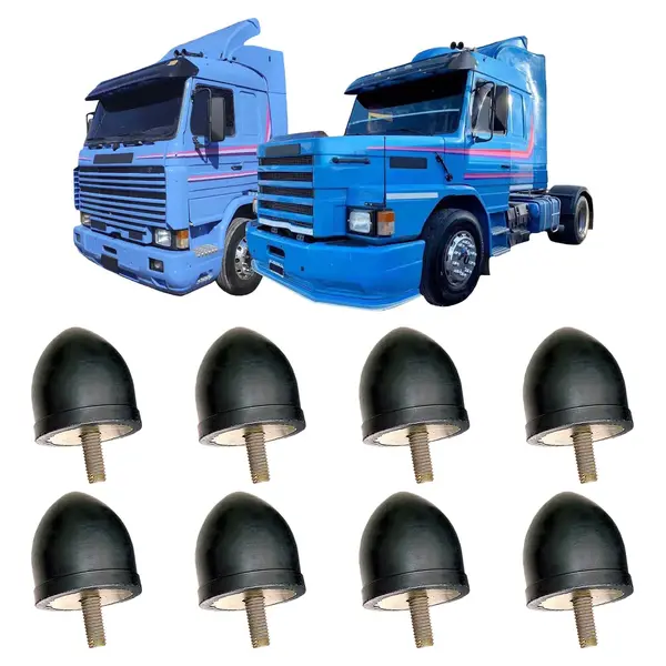 Batente do Capô Caminhão Volvo Todos Borracha Maior 8 Peças