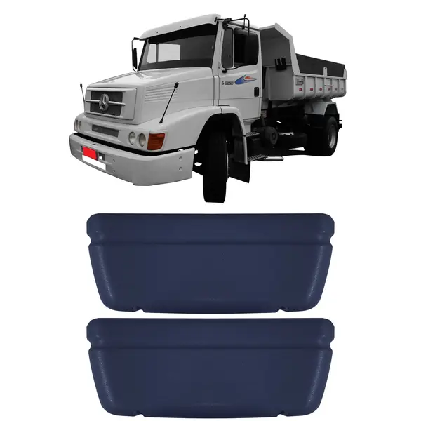 Bolsa Lateral Porta Caminhão MB 712C 1620 1938LS Cinza Escuro (par)