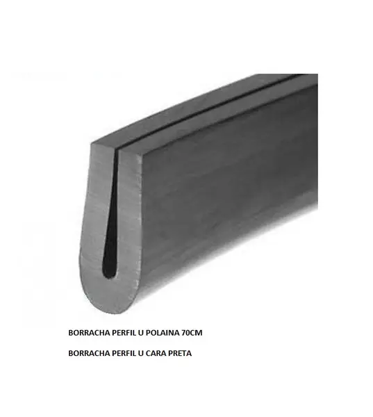 Borracha Perfil U Polaina 70CM