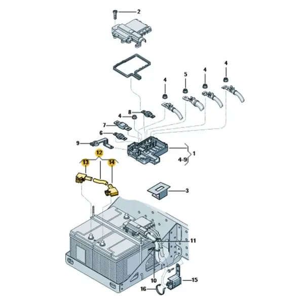 Cabo de Conexão das Baterias - Novo Delivery Euro 5