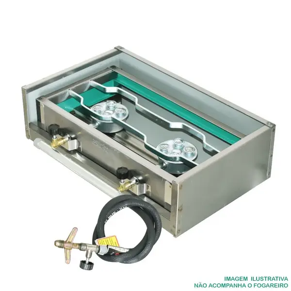 Caixa de Inox para Fogão 47 x 28 cm
