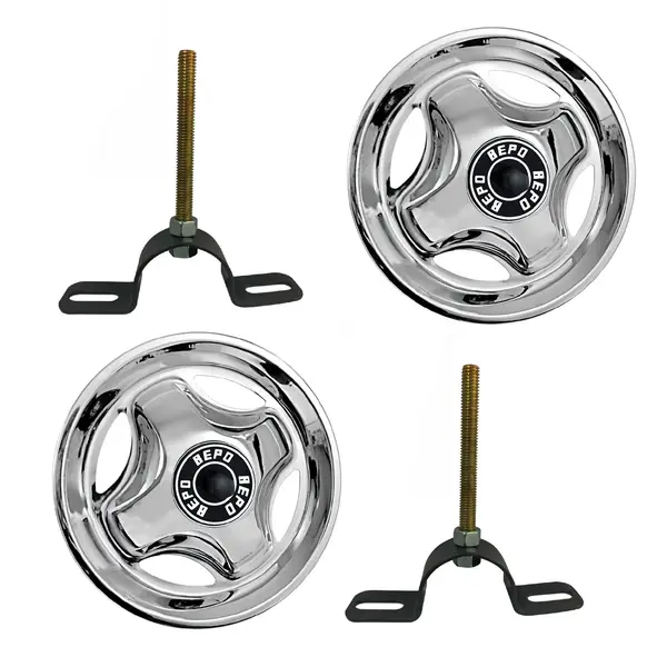 Calota Traseira Aro 16 Inteiriça para 4 Furos com Suporte para MB, VW e Ford - Par