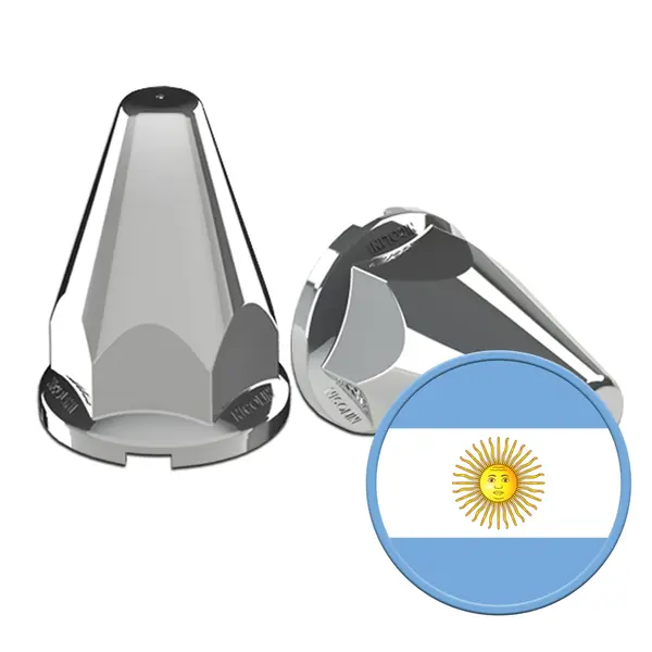 Capa Cromada Porca Caminhão 32 33 Mm Argentina KIT c/ 70PÇ