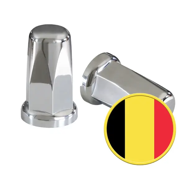 Capa Cromada Porca Caminhão 32 33 Mm Belga KIT com 120PÇ