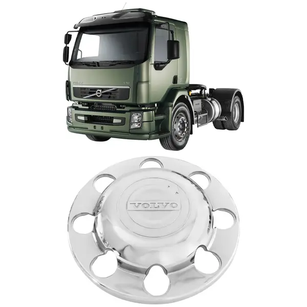 Capa Cubo Roda Tração Caminhão Volvo VM 8 Furos (unitario)