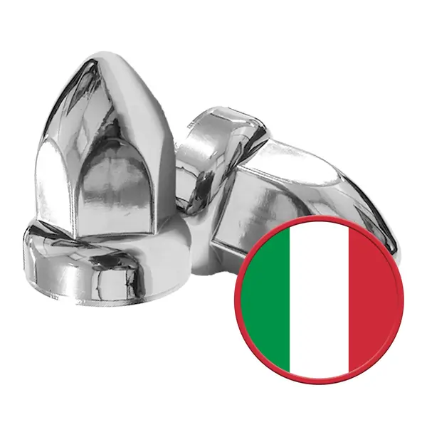 Capa Porca Cromada Caminhão 32 33 Mm Italiana KIT com 24PÇ