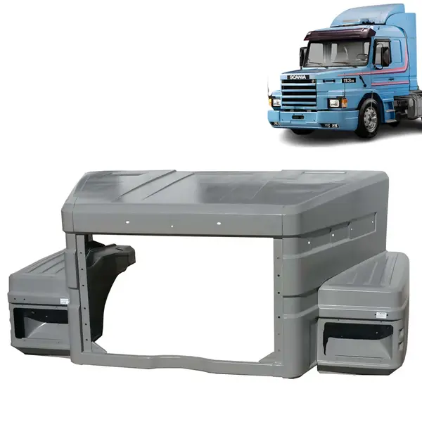 Capo Motor Com Para-Lamas Longos Lata para Caminhão Scania T 113 / 143
