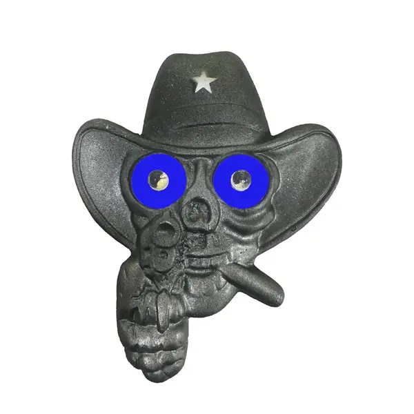 Caveira Cowboy LED Cabine Caminhão Iluminada 24V