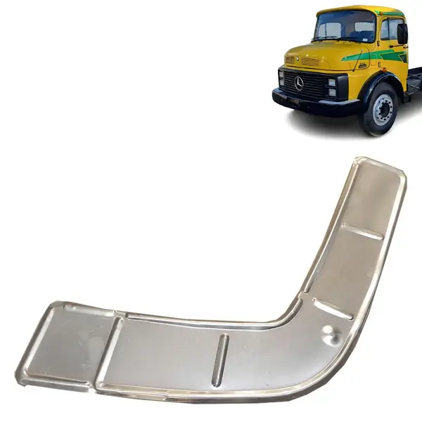 Chapa Alumínio Para-Choque para Caminhão MB 1113 / 1513 / 1518 Cara Preta Lado Esquerdo