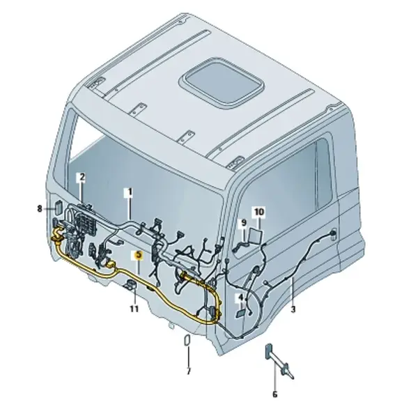 Chicote Dianteiro da Cabine - Novo Delivery Euro 5 e 6
