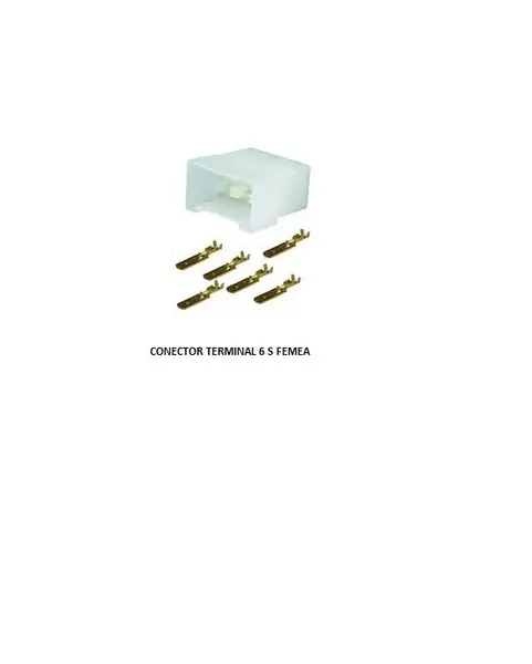 Conector Terminal 6 Vias Femea P/ter/macho