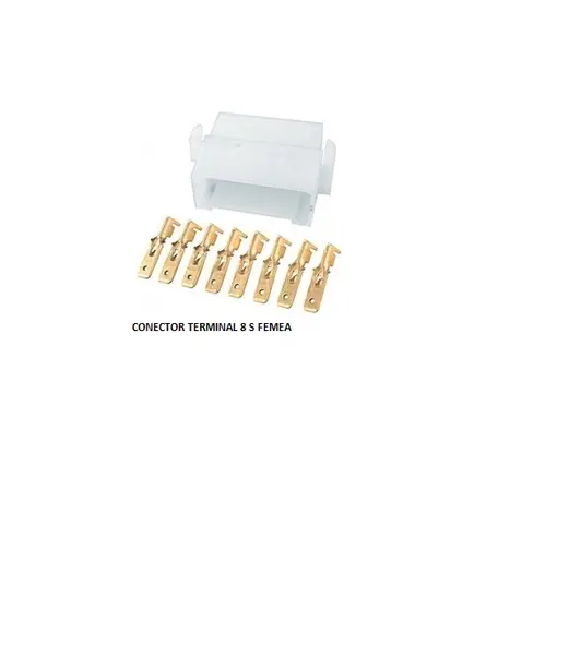 Conector Terminal 8 Vias Femea P/ter/macho