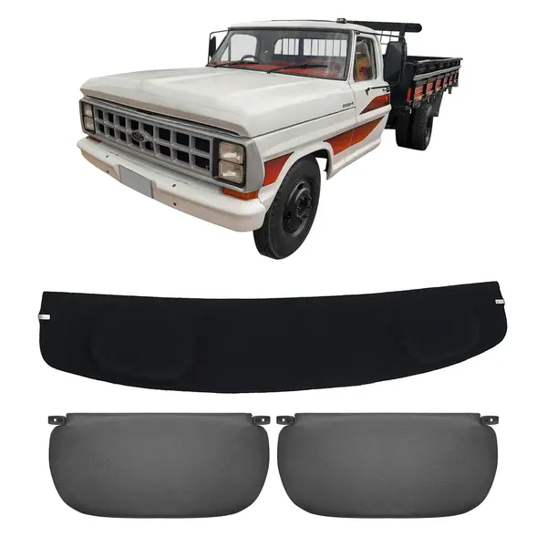 Console Teto para Som Caminhão Ford F600 F1000 F4000 c/ Tapa Sol