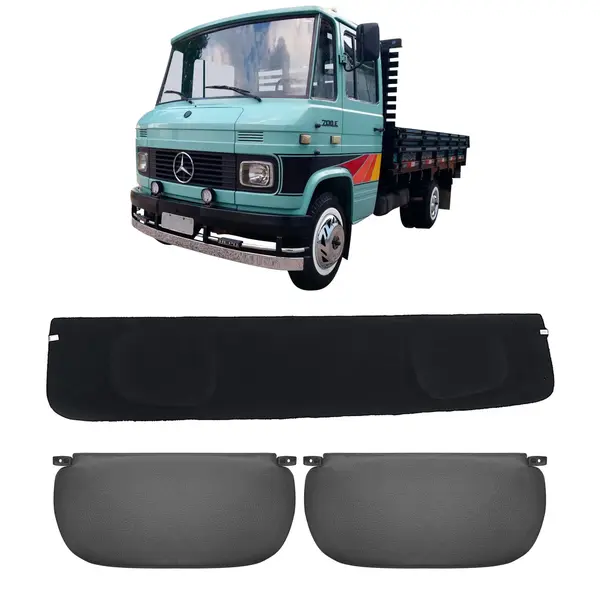 Console Teto para Som Caminhão MB 608D / 708D c/ Tapa Sol
