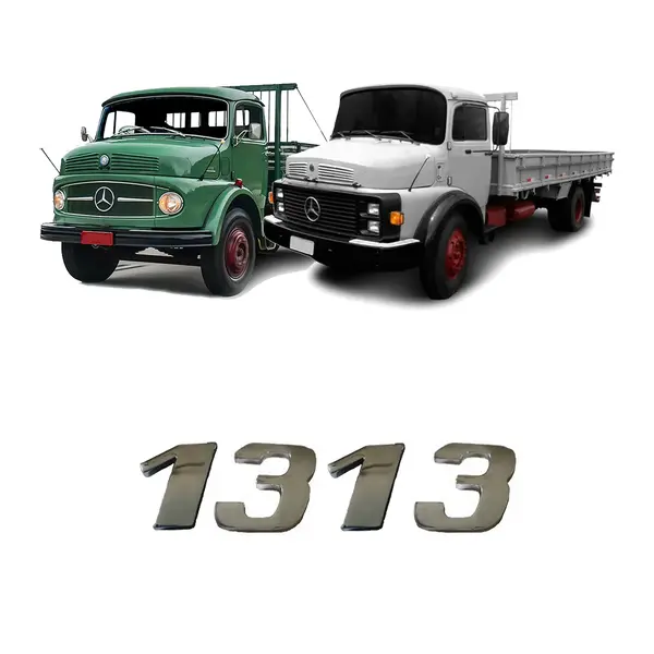 Emblema Adesivo Cromado Caminhão MB 1313