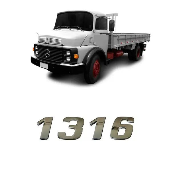 Emblema Adesivo Cromado Caminhão MB 1316