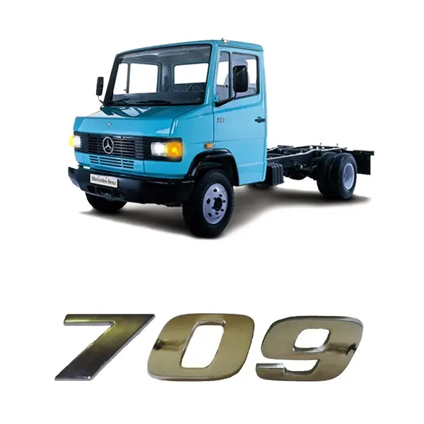 Emblema Adesivo Cromado Caminhão MB 709 (pç)
