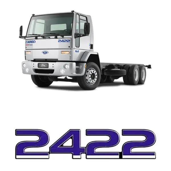 Emblema Caminhão Ford Cargo 2422 Adesivo Resinado Frontal