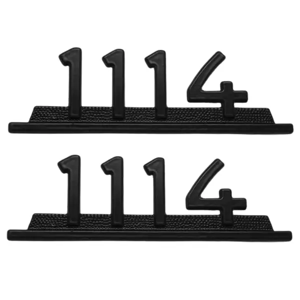 Emblema Caminhão MB 1114 Preto de Ferro Zamak Par