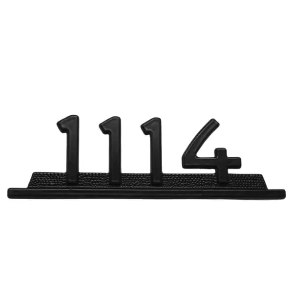 Emblema Caminhão MB 1114 Preto de Ferro Zamak