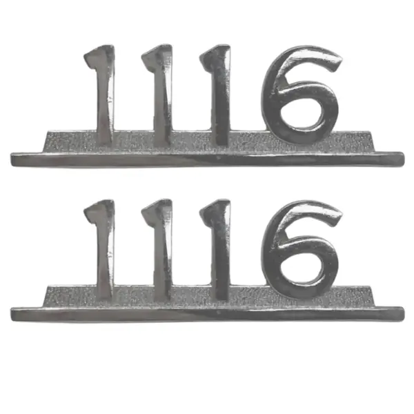 Emblema Caminhão MB 1116 Cromado de Ferro Zamak Par