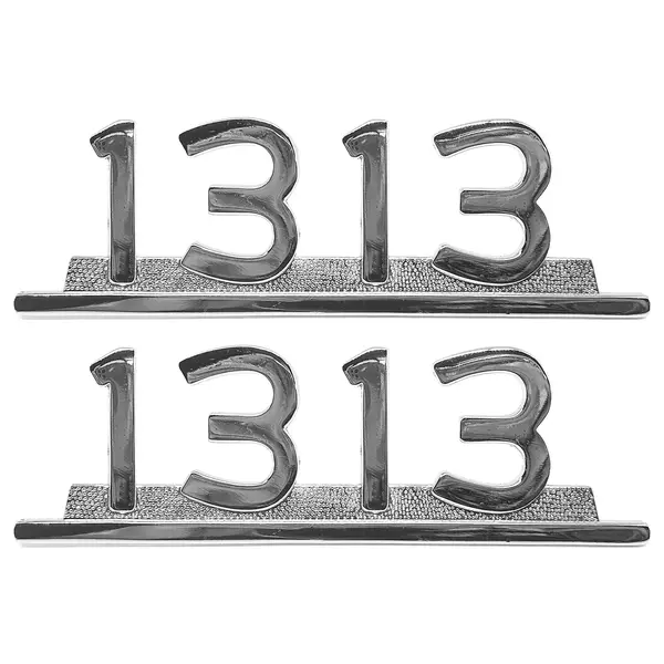 Emblema Caminhão MB 1313 Cromado de Ferro Zamak Par