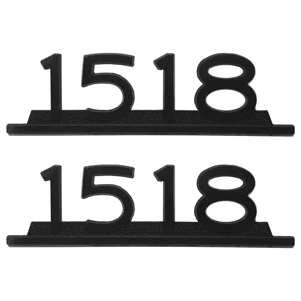 Emblema Caminhão MB 1518 Preto de Ferro Zamak Par