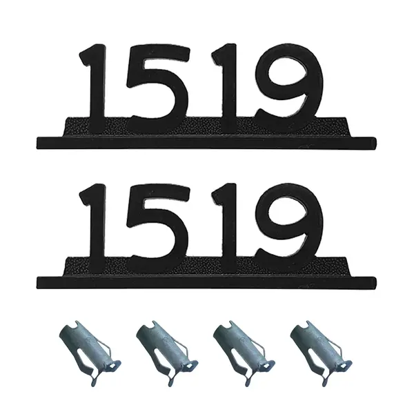 Emblema Caminhão MB 1519 Preto de Ferro Zamak c/ Presilha Par