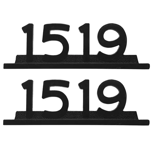 Emblema Caminhão MB 1519 Preto de Ferro Zamak Par