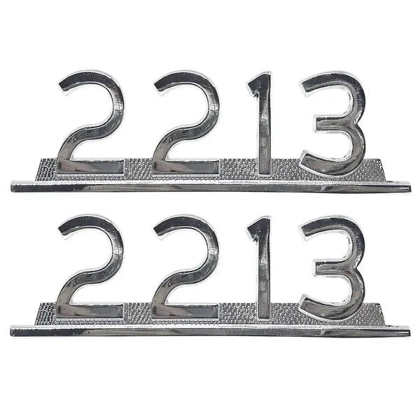 Emblema Caminhão MB 2213 Cromado de Ferro Zamak Par