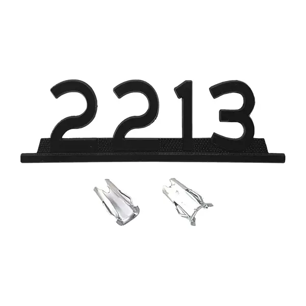 Emblema Caminhão MB 2213 Preto de Ferro Zamak c/ Presilha
