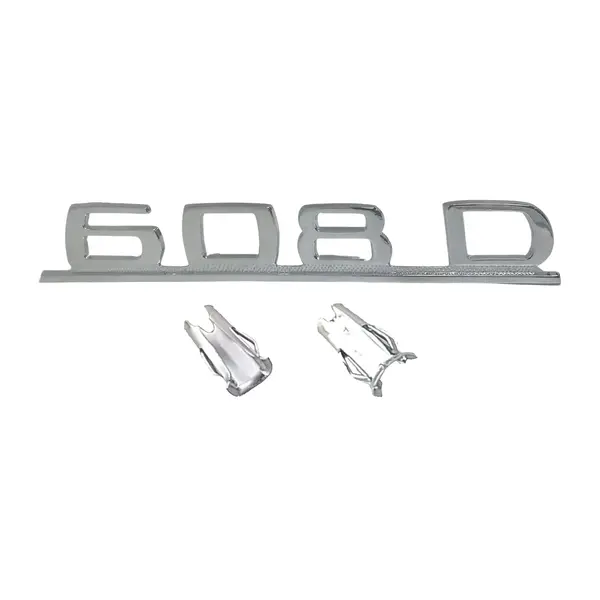 Emblema Caminhão MB 608D Cromado de Ferro Zamak c/ Presilha