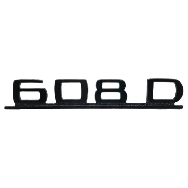 Emblema Caminhão MB 608D Preto de Ferro Zamak