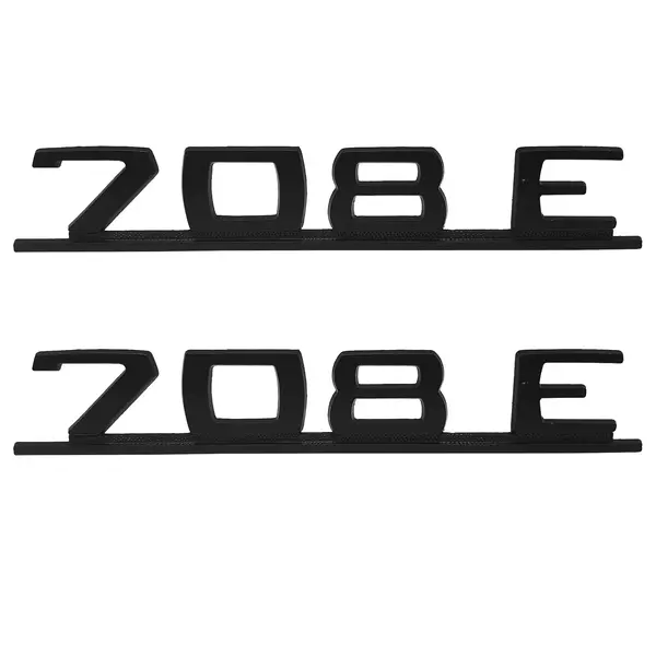 Emblema Caminhão MB 708E Preto de Ferro Zamak Par