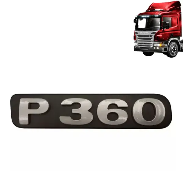 Emblema de Potência Cromado para Caminhão Scania P360 Após 2010