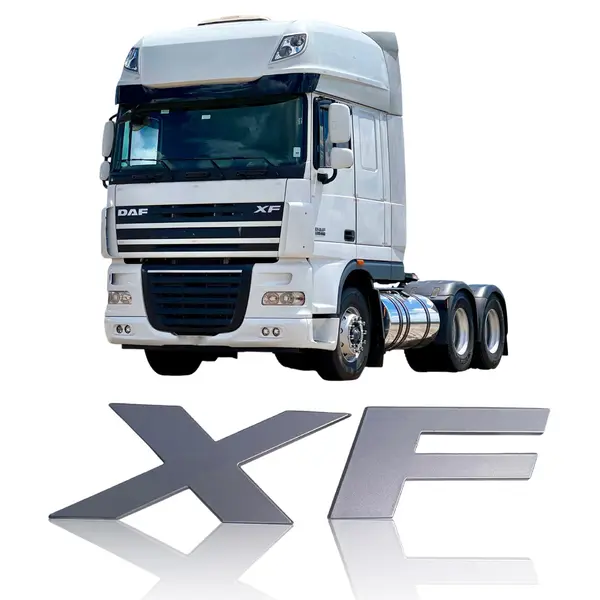 Emblema Grade Frontal Caminhão DAF XF Plástico Cromado